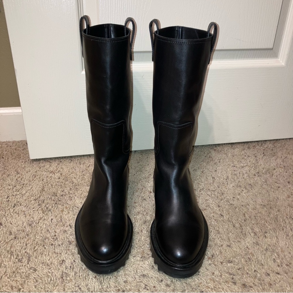 TAMARA MELLON Boots EASY RIDER Black - Sz 8.5 (EU 38.5) Made in Italy EXCELLENT! - Picture 3 of 15